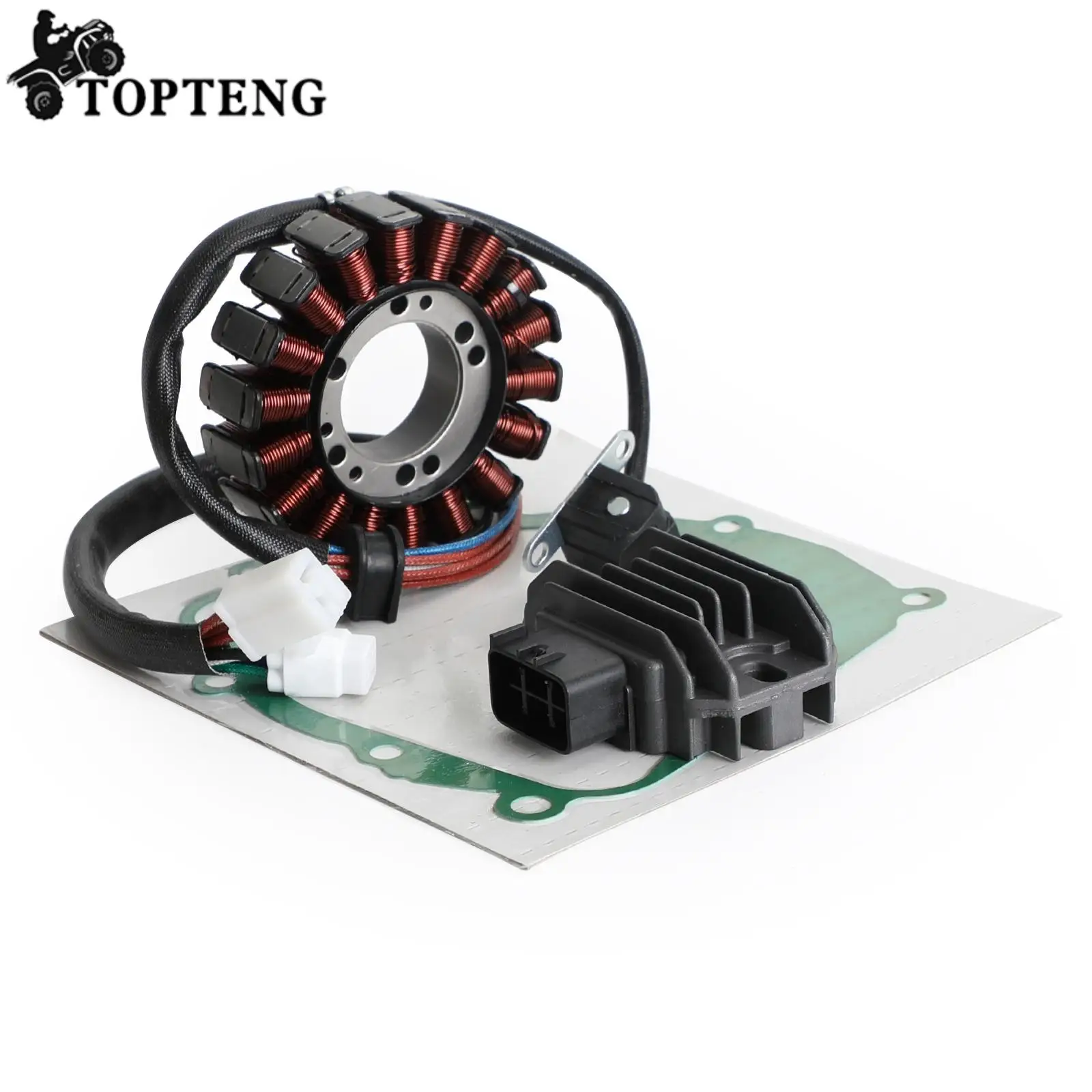 

Topteng For Suzuki LTZ400 Quadsport Z400 2003-2008 Motorcycle Magneto Stator+Voltage Rectifier+Gasket