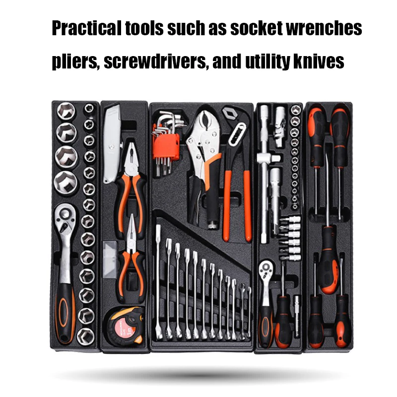 Suitcase Tools Box Car Repair Tool 85 Piece Set Hardware Toolbox Organizer Mechanical Workshop Toolbox Tool for Mechanic Set Box