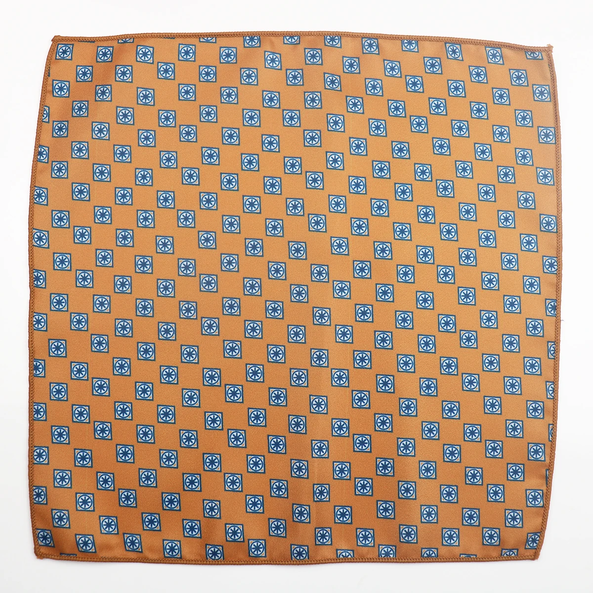 2026 New Vintage Floral Printed Handkerchief Formal Silky Soft Men's Pocket Square Wedding Suit Accessories Fashion Yellow Hanky