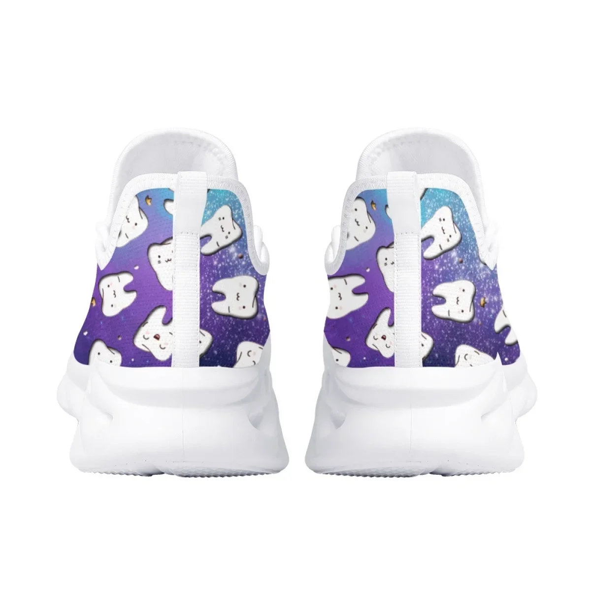Cartoon Teeth Gradient Print Summer Sneakers Designer Shoes Breathable Flats for Female Dentist Footwear Women босоножки женские