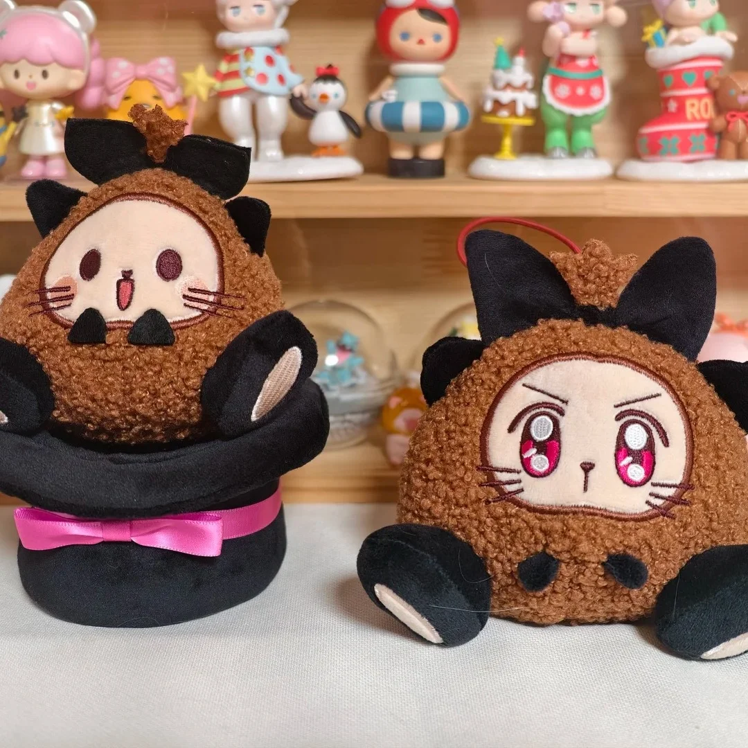 

Официальный лицензионный плюшевый брелок Kaitou Saint Tail Magic Hat Ruby, коричневый мягкий котик, аниме-аксессуар для сумки, хит продаж