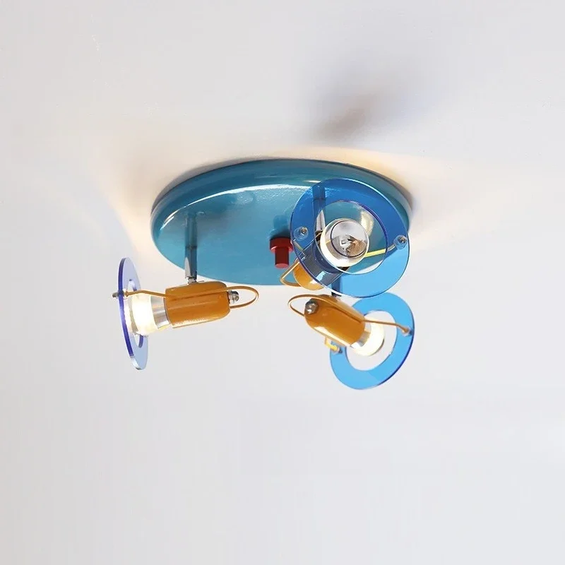 مصباح سقف ملون من القرون الوسطى مصباح جداري على شكل شخصية شمالية لغرفة نوم الأطفال بجانب السرير #2