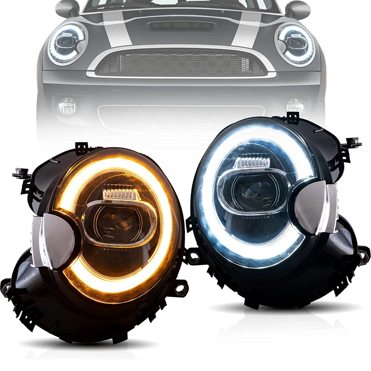 

Car Accessories LED Headlights Assembly For 2007-2013 BMW MINI Coopers R55 R56 R57 R58 R59 DRL Dynamic Start-up Headlamps