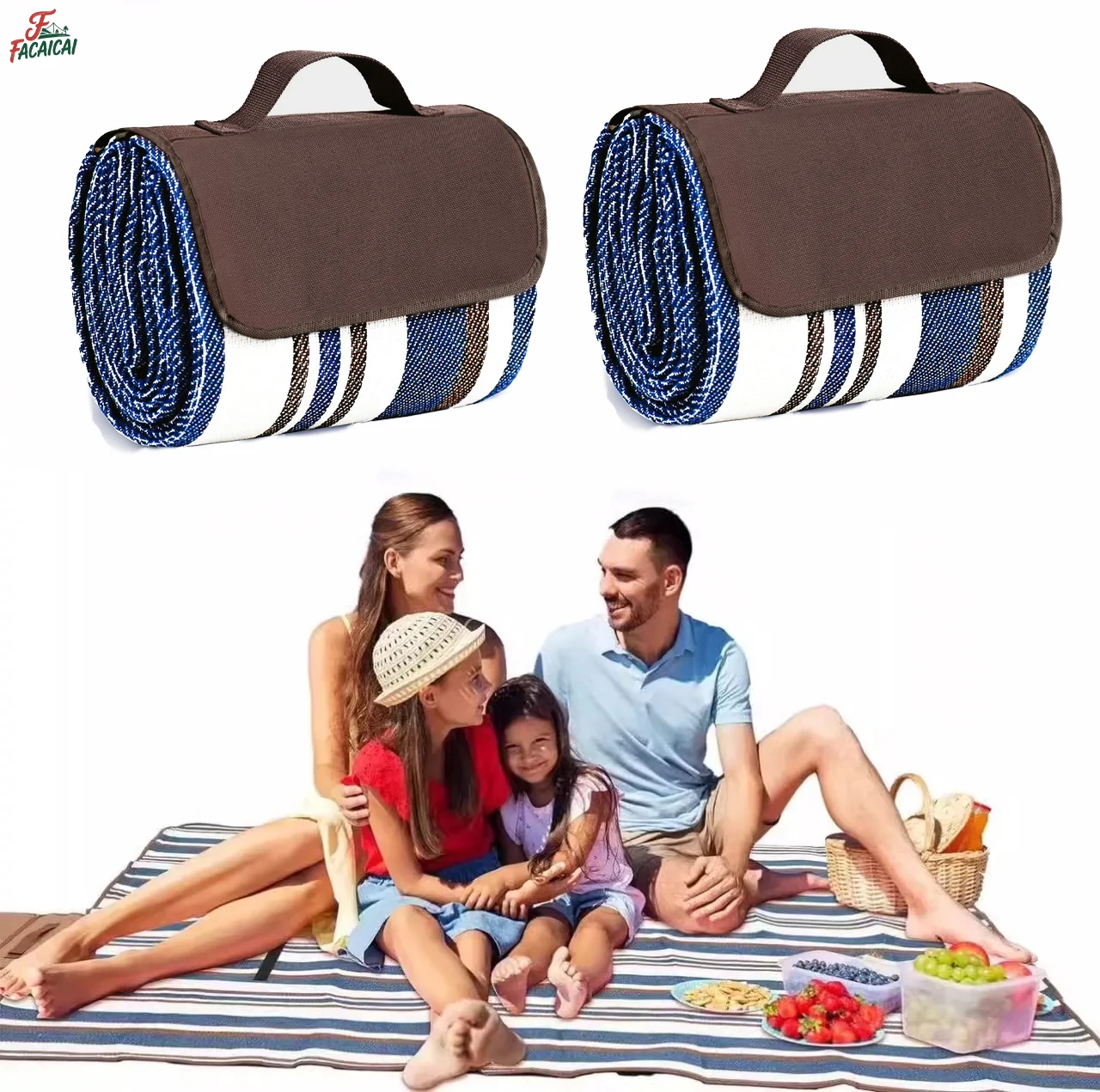 

Outdoor Picnic Blankets Waterproof Sandproof Foldable Beach Blanket,for Spring Summer Camping,Park,Travel Grass