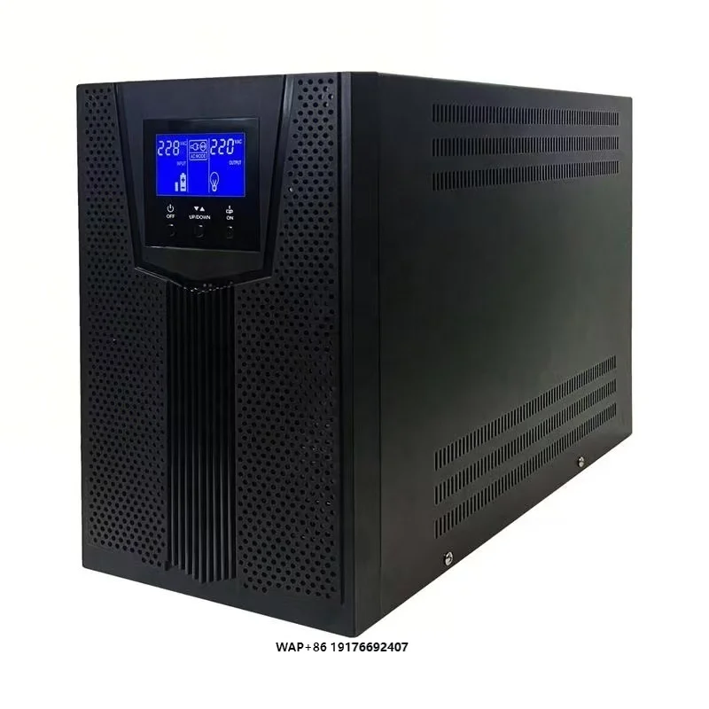High Frequency 6KVA Online UPS for Home High Quality 220V Three Phase Backup Power Supply with Lead Acid Battery