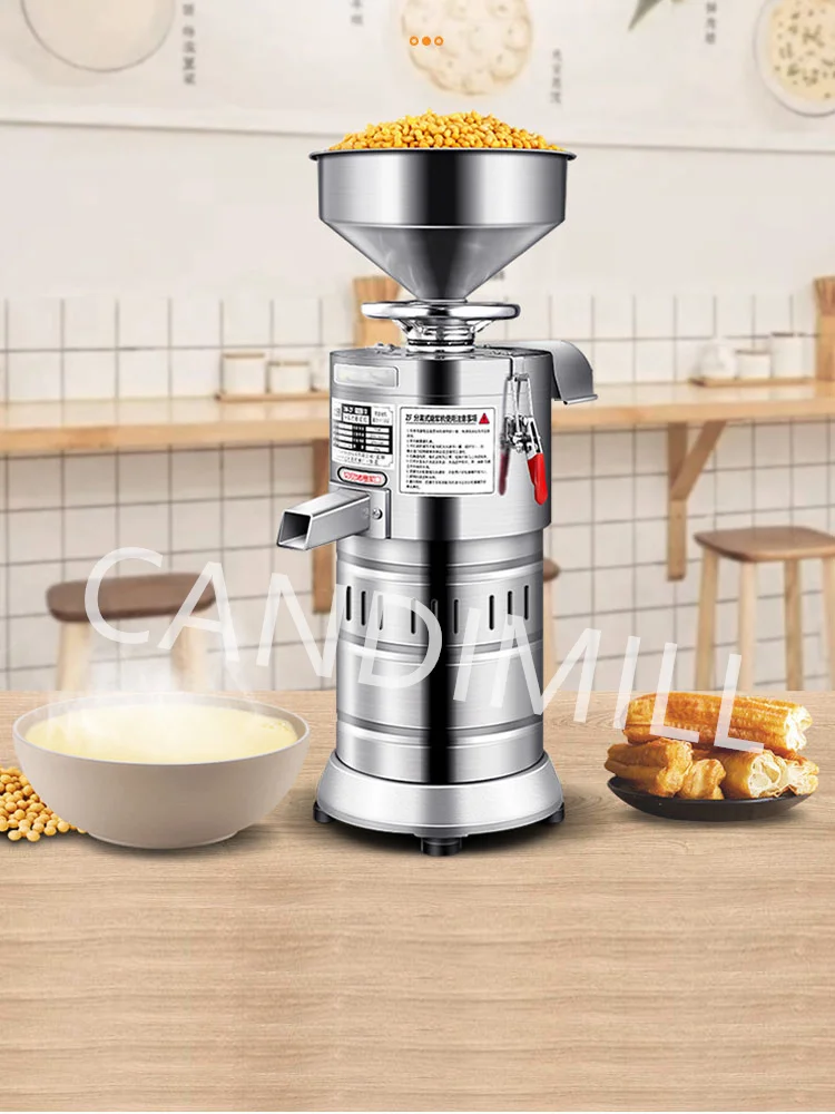 Soy Milk Machine Commercial Automatic Bean Curd Jelly Served With Sauce Machine Pulp Residue Separation Large Capacity Refiner