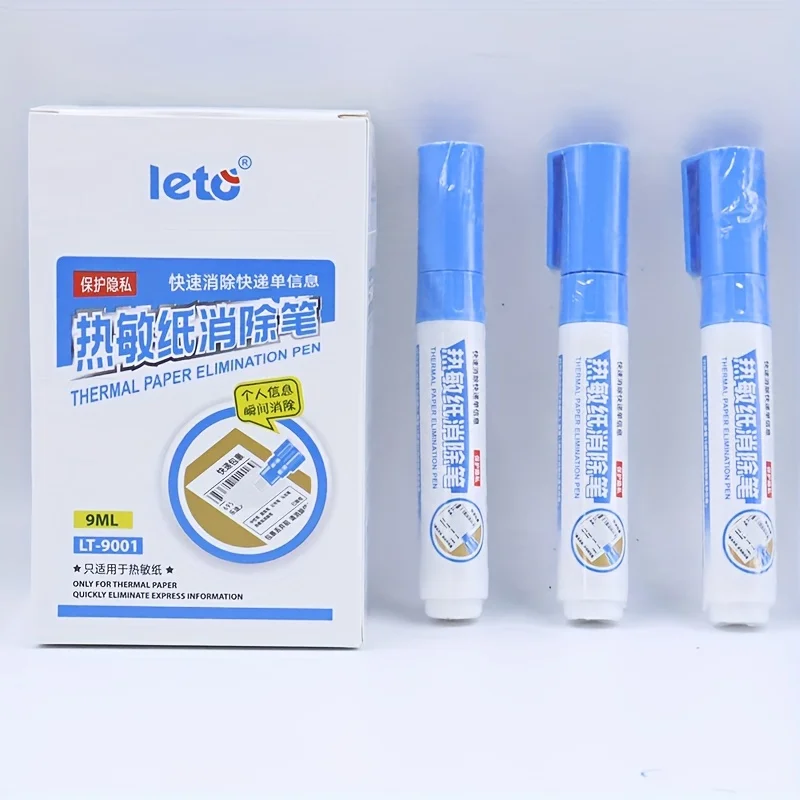 Picture 7: 1/2/4 Pack of Magic Correction Thermal Pens, Traceless Erasing Pens for Use on Shipping Labels, Phone Bills, Bill Erasing Tools, Thermal Paper Correction Fluid, Courier Smear Applicator, Privacy Text Quick-Dry Cover-Up Liquid