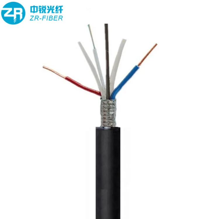 High Quality Oplc 12 Core fiber optic cable price Copper Wire Hybrid Fiber Optic Cable