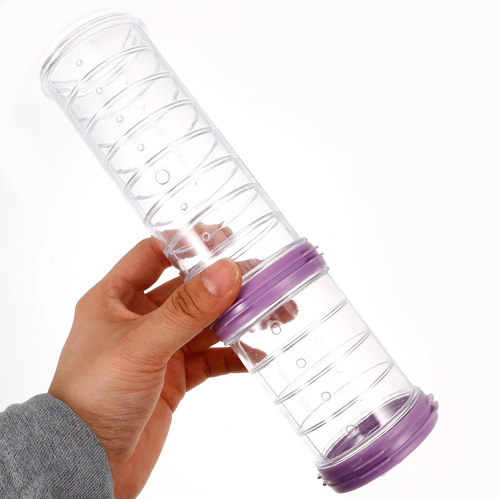 Hamster Pet Cage Supplies Small Animals Tube Toy Violet Plastic DIY Tunnel Rat Clear