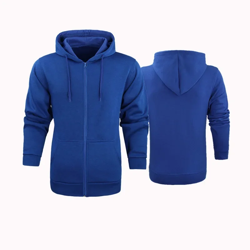 

High Quality Hoodies Zip Up Unisex Manufacturers Wholesale Promo Long Sleeve Solid Zipper Sweatshirts Streetwear Men Clothing