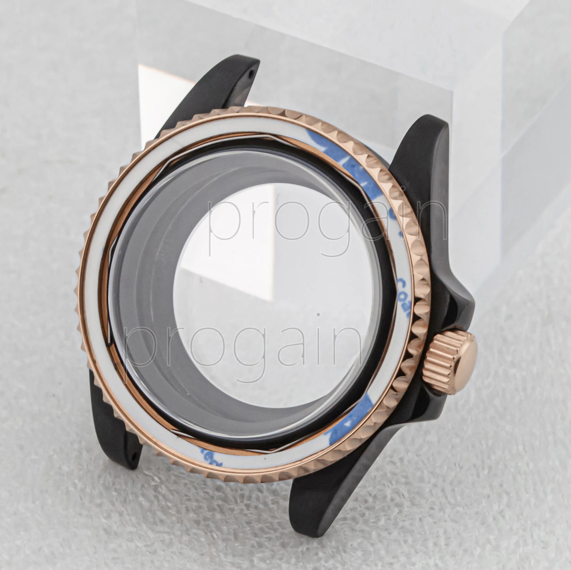 NH35 Case 316L Stainless Steel Watch Case Transparent Botton 10ATM For SUB GMT NH34/35/36 Movement Accessories Parts