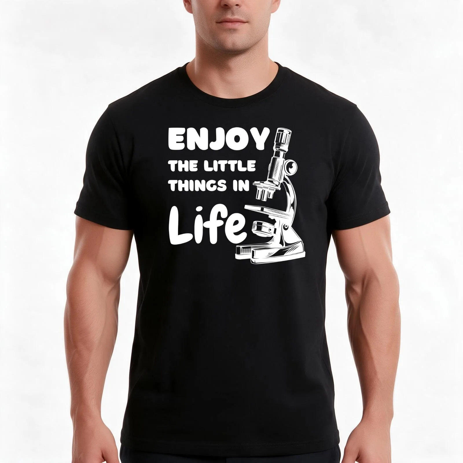 FUNNY MICROSCOPE, MICROBIOLOGISTS BIOLOGY NERD SCIENCE LAB T-Shirt, Summer Casual Cotton Tee, Oversized Streetwear Tops
