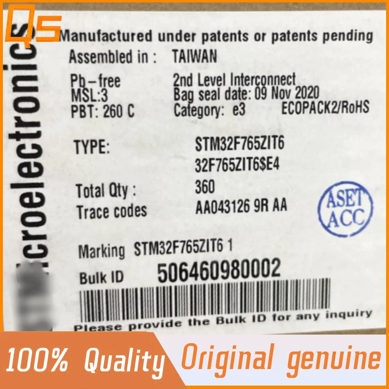 Imagem -03 - Microplaqueta Original de Mcu Stm32f765zit6 Stm32f765 Lqfp144 32 Bits Novo