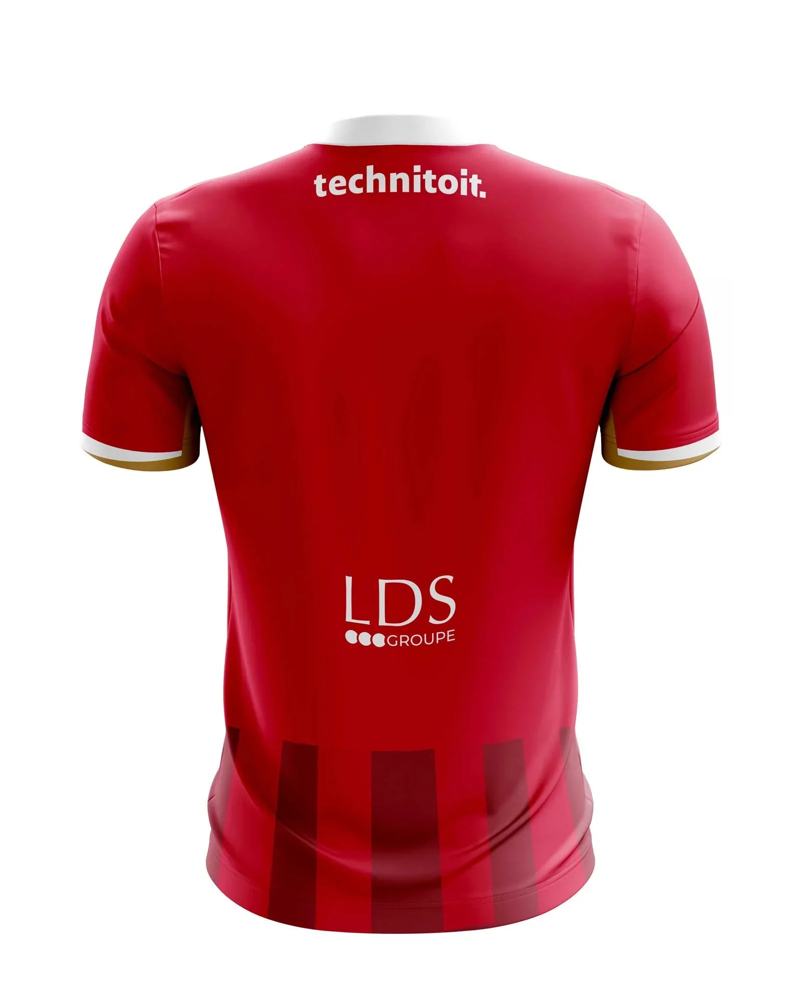 2026 Frankreich Dijon FCO Fußballtrikot, 3D-Druck, schnelltrocknend, atmungsaktiv, kurzärmeliges T-Shirt, Heim- und Auswärtstrikot, Unisex, für Herren und Damen. – Detail 3