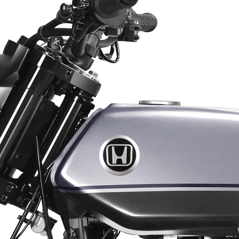 2/4/8/10 قطعة دراجة نارية تعديل ملصقات السيارات معدن الألومنيوم ملصق مائي دائري دراجة نارية ملصقات لهوندا CRF CB CR XR CRM CBR