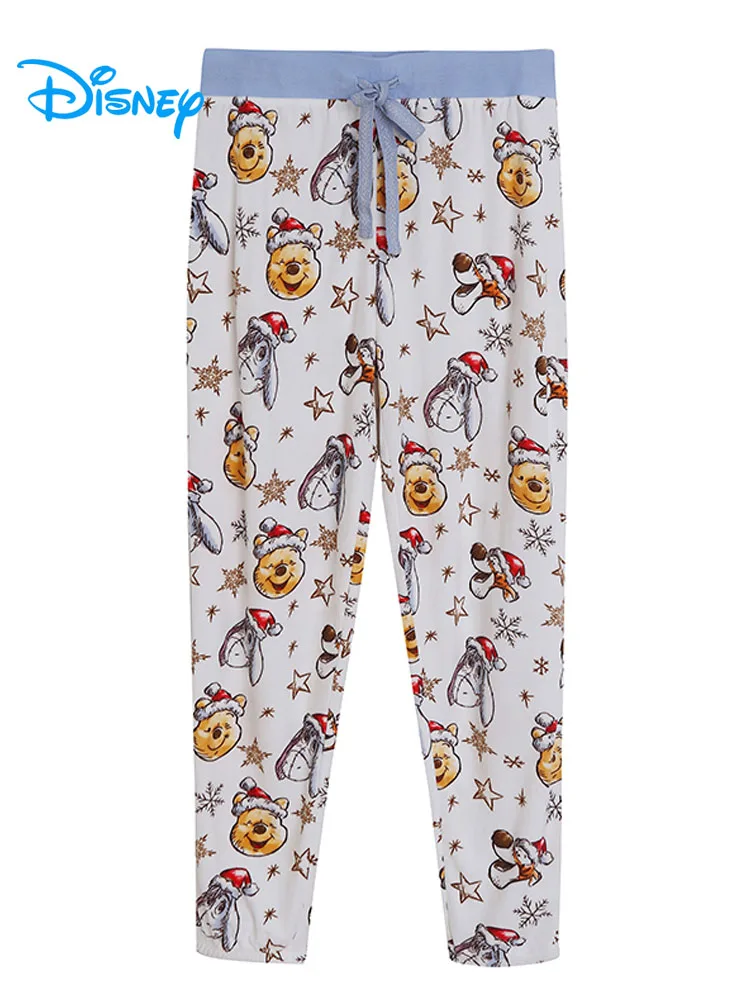 Disney Cartoon Winnie the Pooh Stitch Sports Pants Women Home Casual Sleep Pants Pajama Bottoms Streetwear Femme Trousers Unisex