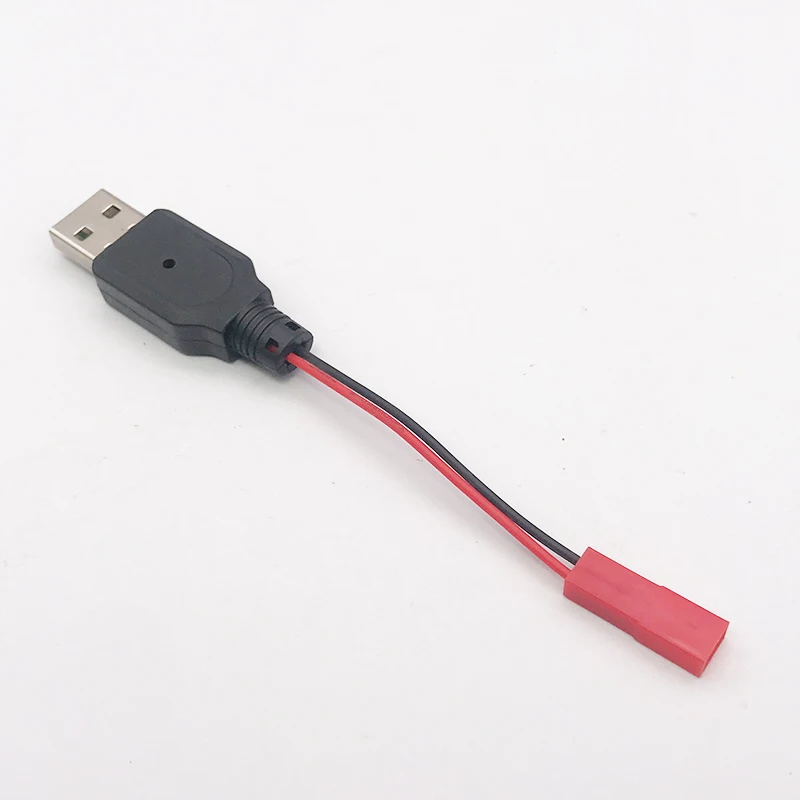 كابل شحن USB ببطارية ليثيوم بقوة 3.7 فولت مع منفذ USB إلى مقبس JST/SM/Futaba لطائرة بدون طيار RC قطعة نموذجية