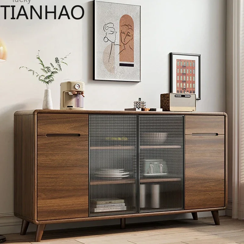 Narrow Interior Sideboards Minimalism Dining Room Dresser High Quality Mid-century Buffet Cabinet Kitchen Alacena Design Cabinet