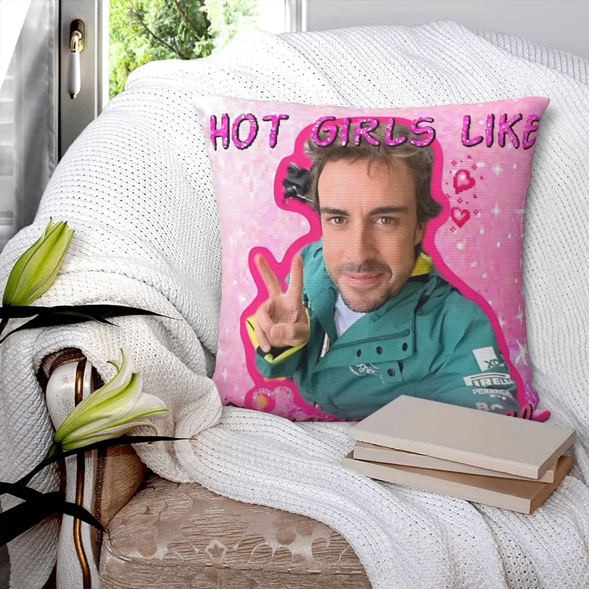 Fernandos Alonsos سانت وسادة غطاء لطيف مضحك كيس وسادة لكرسي أريكة ديكور المنزل غطاء الوسادة مربع سادات هدية #5