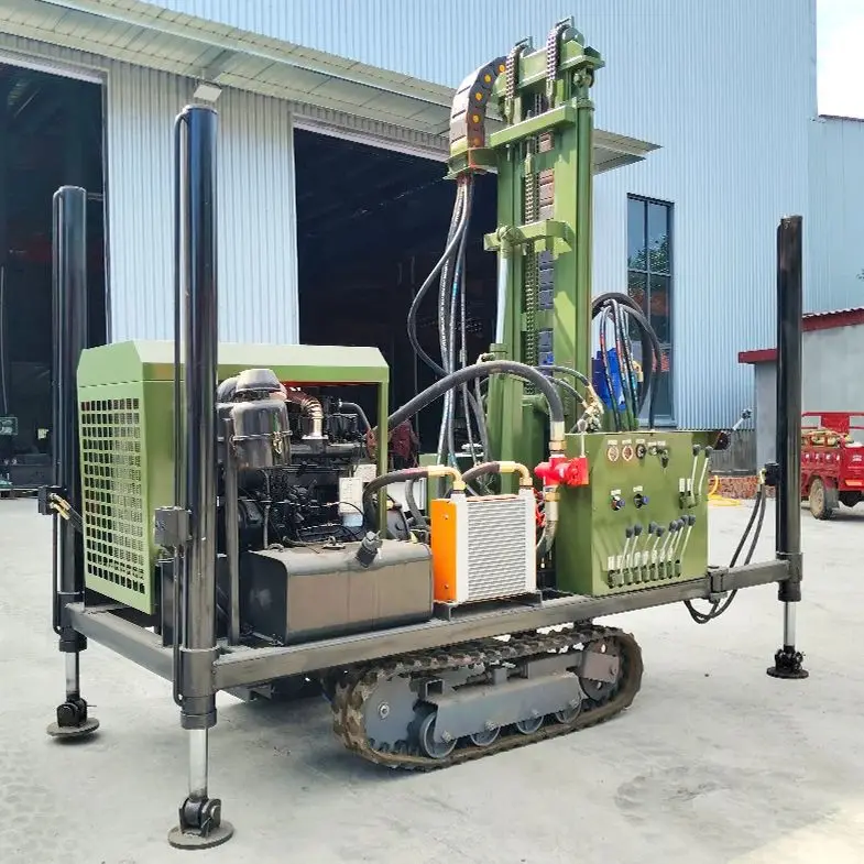 

Индивидуальная портативная высокопроизводительная буровая установка на колесном шасси с дизельным гидравлическим приводом для бурения скважин глубиной до 200 м