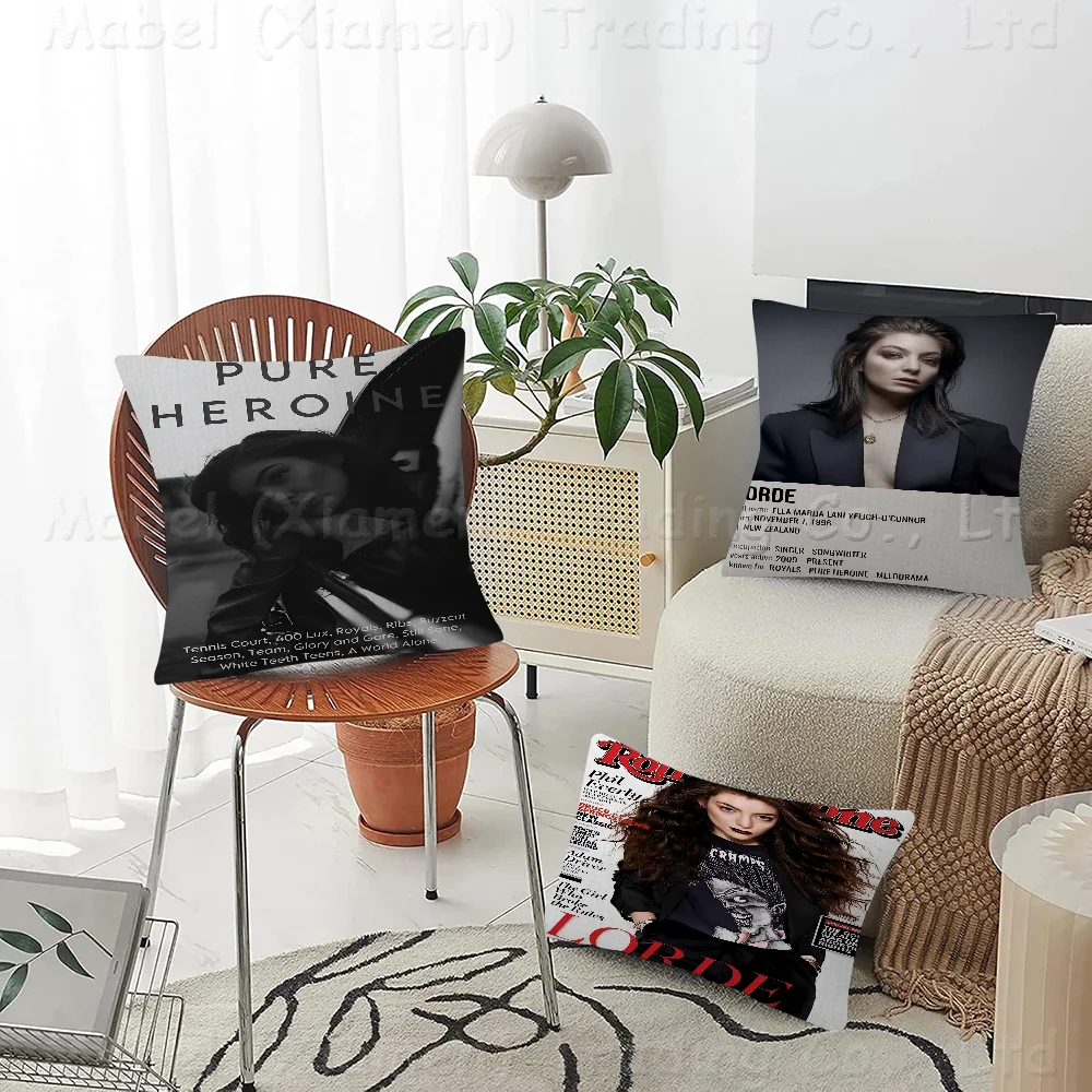 

Pop Singer Lorde Cushion Cover Pillowcase Upholstery Sofa Throw Pillow Home Decor Pillowcas