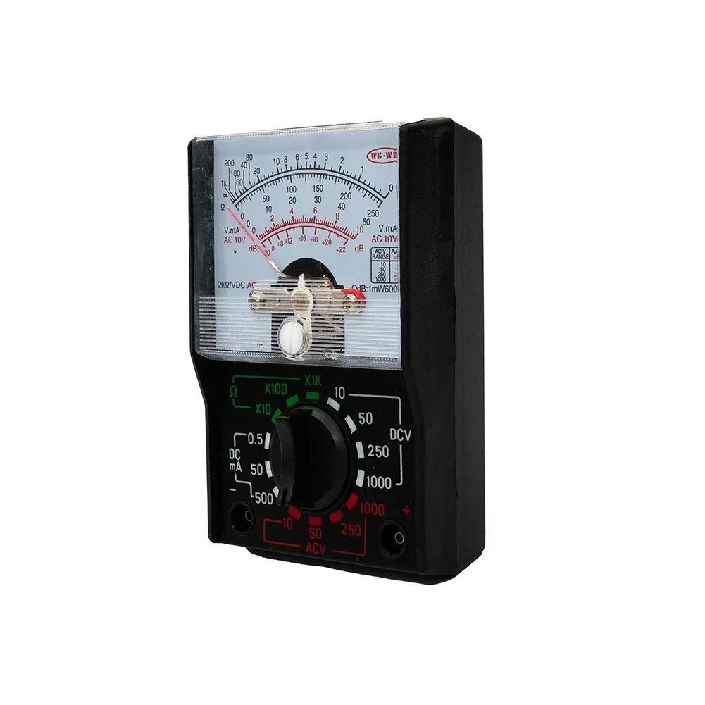 Conveniently Powered By 1 AA Battery Voltmeter Ammeter Ohmmeter Analog Multimeter Tester Meter ACDC 1000V250mA