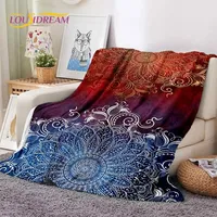 3D Mandala Yoga Flower Bohemia Meditation Nature Soft Flannel Blanket for Bed Bedroom Sofa Picnic,Throw Blanket Outdoors Leisure