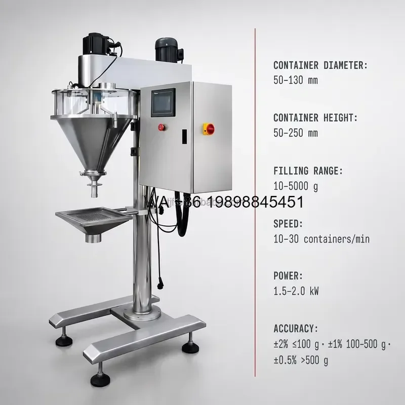 Wmwmnu for Automatic Dry Powder Filling for Bottled Coffee Bean Protein Milk Powder Can Tin Cocoa Bottle