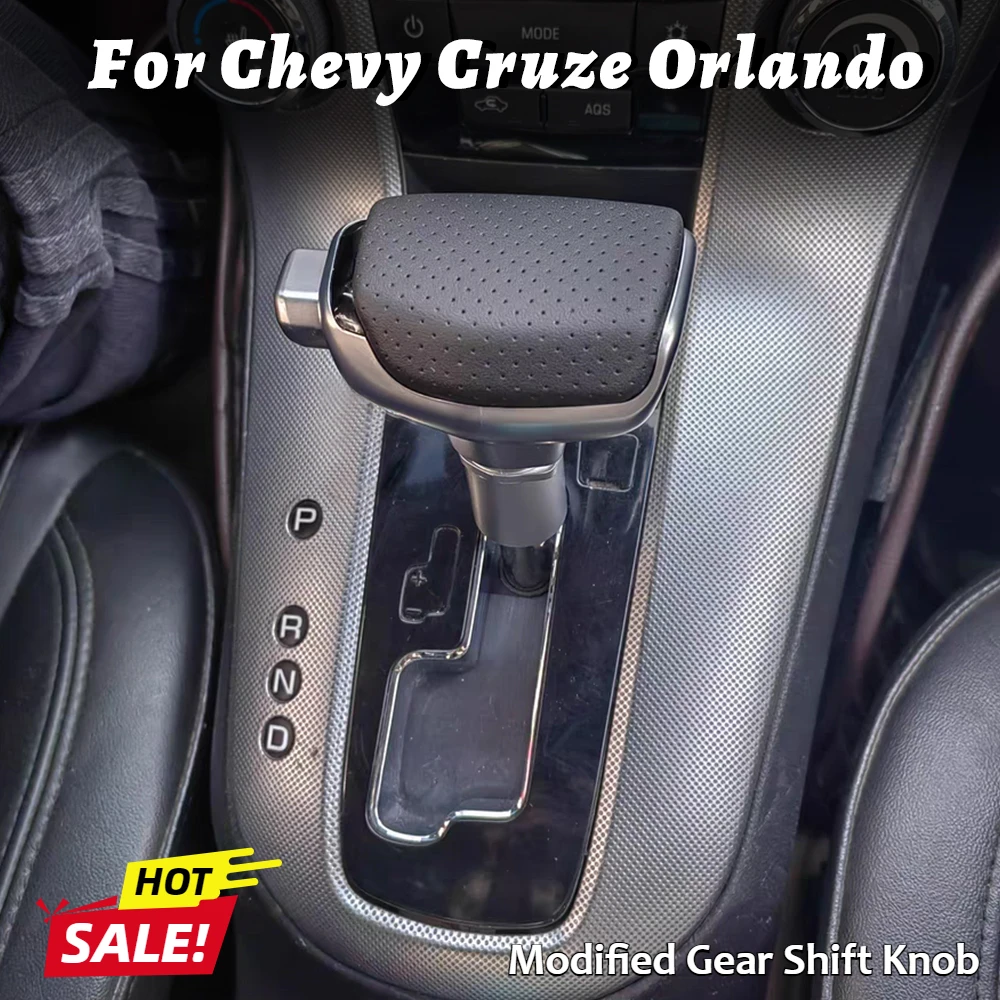 

Plate Leather Upgrade Gear Shift Knob Lever Stick Shifter Control Head for Chevrolet Cruze 2013 Orlando 2014 Cars Accessories