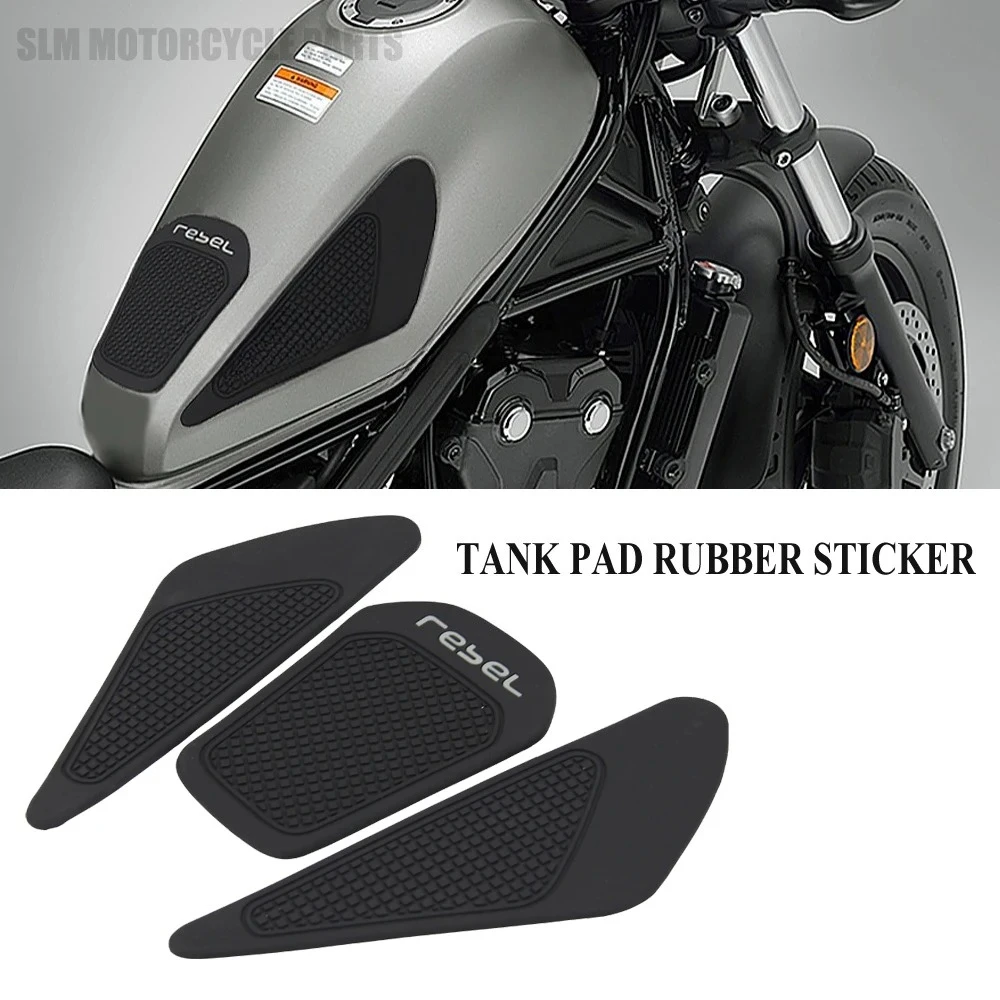 

For Honda REBEL500 REBEL300 REBEL CMX 500 CM500 CM300 Motorcy Tank Rubber Sticker Protector Sheath Knee Tank Pad Grip Decal