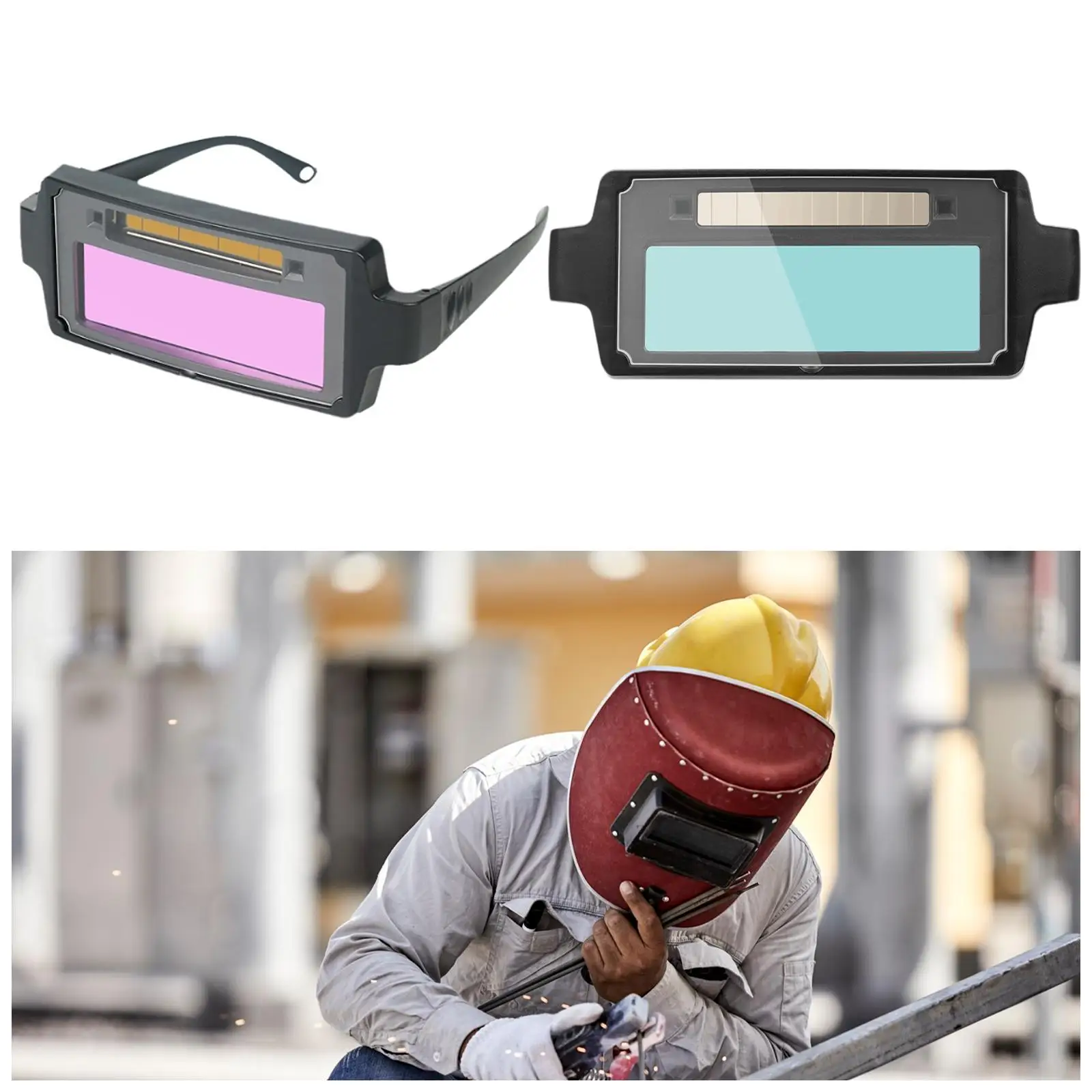 Soldador Eye Glasses para Soldagem, Solar Powered, Construction Site, Cutting Welding