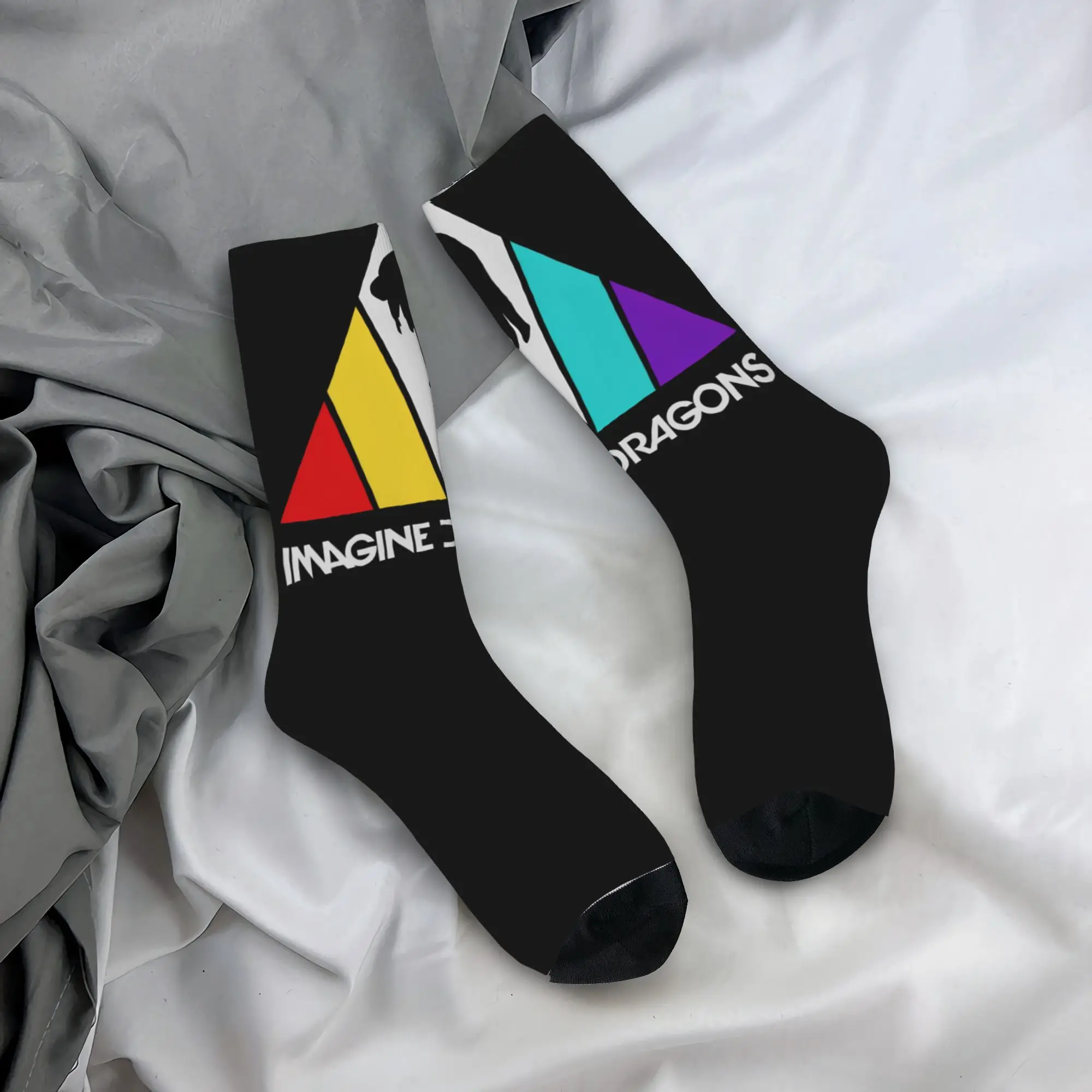 

Imagine Dragons Loom Tour Socks Gothic Stockings Men's High Quality Running Socks Autumn Design Anti Bacterial Socks