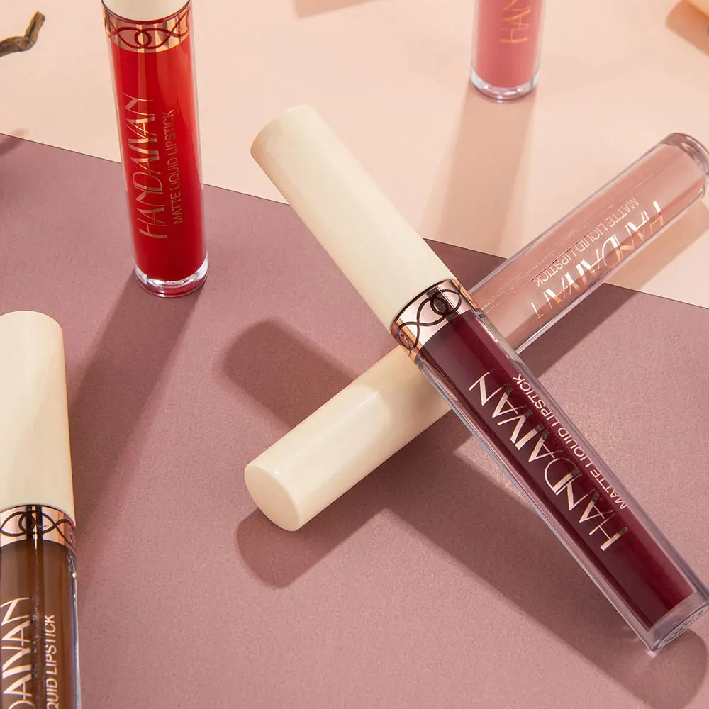 HANDAIYAN-Rouge à lèvres liquide résistant à l'eau, 6 pièces, kit de maquillage, anti-adhésif, longue durée, beauté, cosmétiques, style coréen