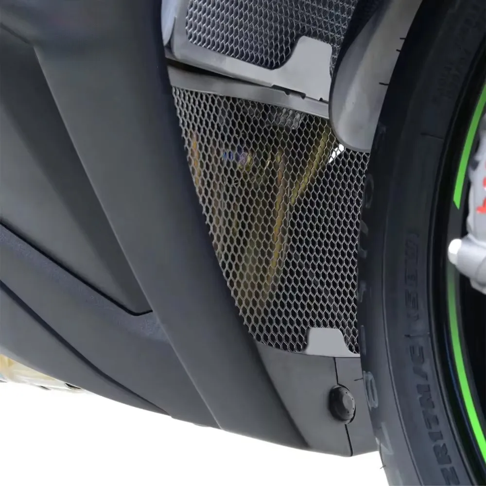 ZX-10R Motorcycle Accessories Radiator Guard Downpipe Grille Cover Protector Protection For Kawasaki ZX10R ZX 10R 2008 2009 2010