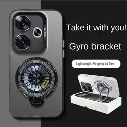 For Realme GT6 GT 6T Neo 6 7 pro neo6 SE Case magnetic wireless charge gyro holder stand Cover For Realme GT Neo6SE Bumper Funda