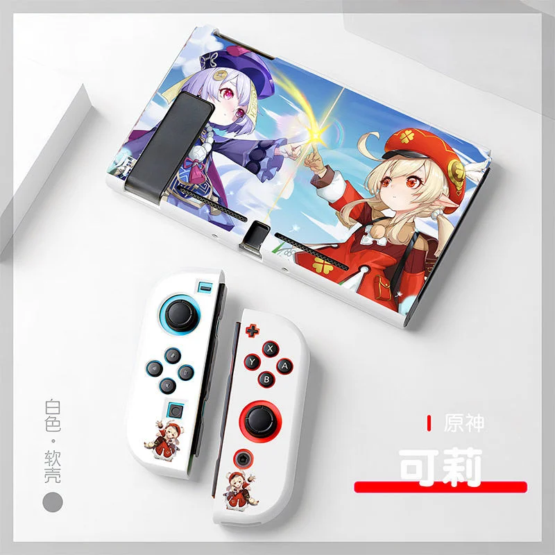 Genshin Impact Klee Switch Accessories For Funda Switch OLED Case Switch Base Stand Switch Game Boxes JoyCon Controller Cover