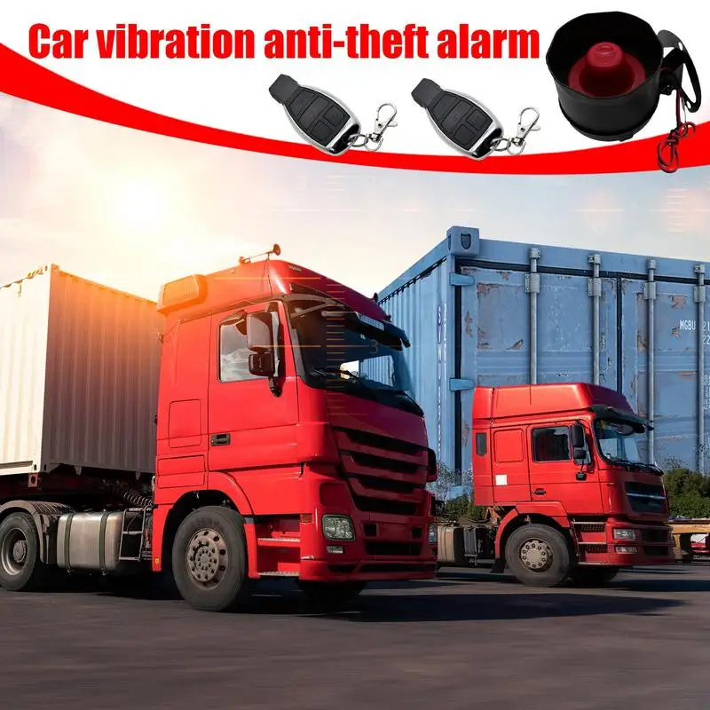 Vehicle Alarm System 12V Auto Anti-Theft Protection System 2 Remote Controls Adjustable Sensitivity Loud & Clear Sound Alarm