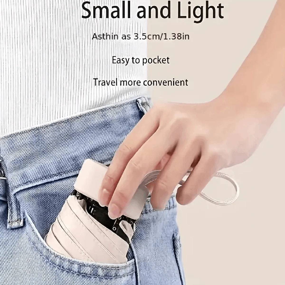 1pc Simple Travel Portable Ultra-light Sixfold UV-resistant Mini Umbrella image 5