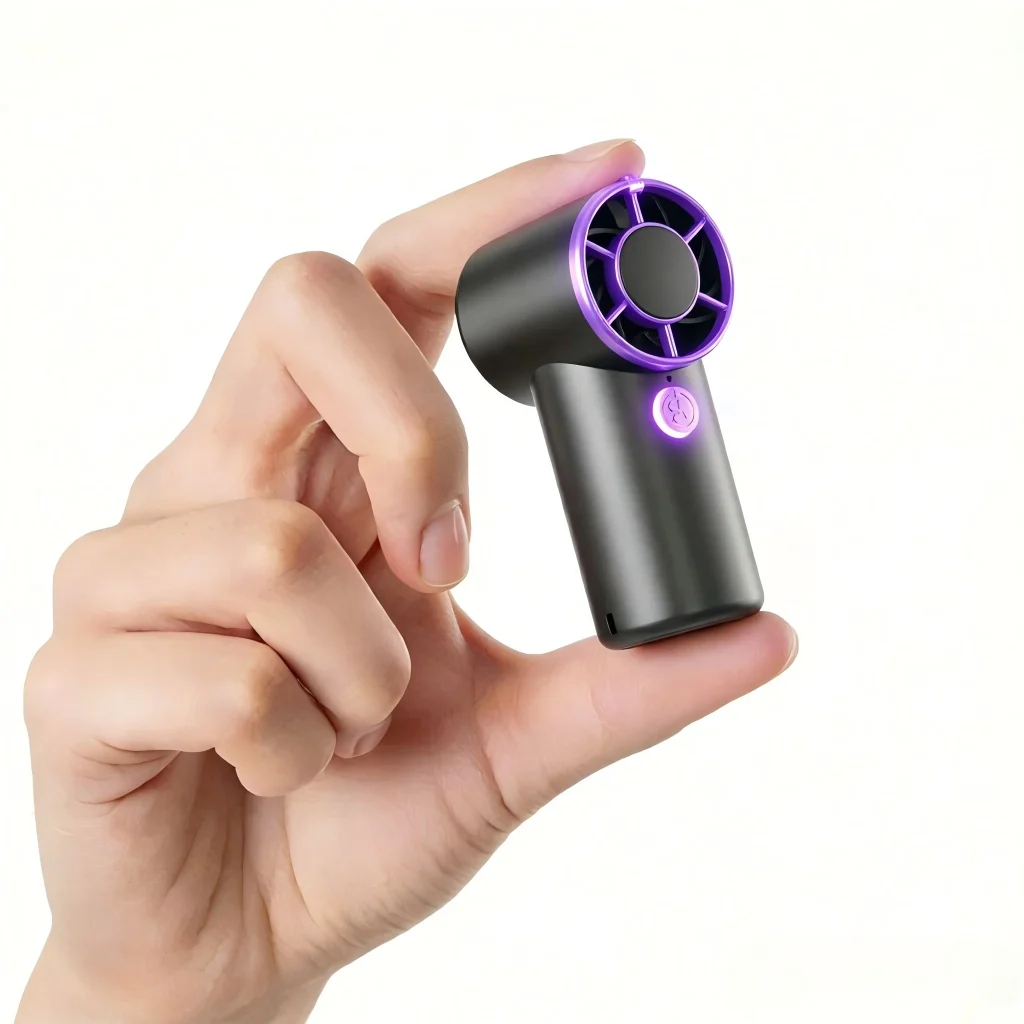 Summer Rechargeable Mini Handheld Pocket Fan 3 Speeds Portable Cooling Fan Super Mini Fan for Outdoor Traveling