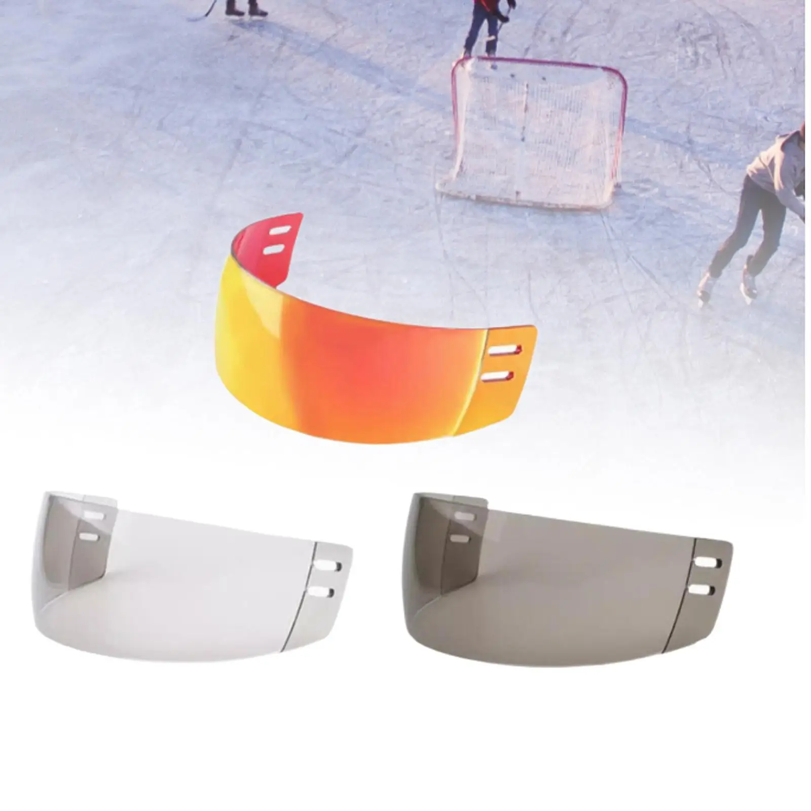 

Hockey helmet visor improves visibility and protects your eyes