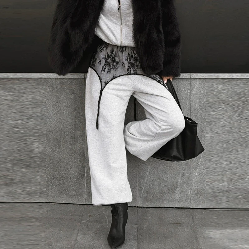 Modischer Spitzenrock für Damen, Kurzer Schwarzer Rock mit Hoher Taille, Transparenter Loser Rock, Frühjahr/Sommer 2026 Streetwear Damenröcke – Detail 7