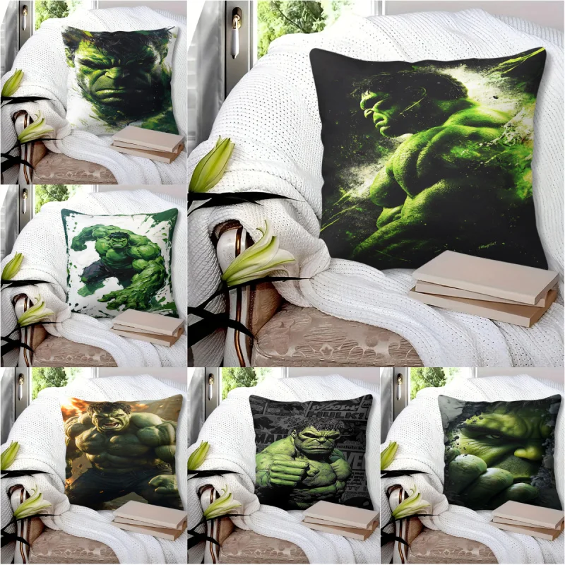 

Декоративная подушка «Невероятный Халк» из фильма, подушка с изображением супергероя Marvel, декоративная подушка с внутренним наполнителем в комплекте, подарок для мальчиков