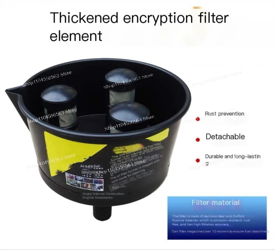 Funnel-Type Oil Water Separator, 3/4 Stage Multi-Filter for Diesel Fuel Filtration System