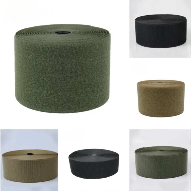 

5m Long 15cm Width Army Green Blue Coyote Brown Grey Black RG Khaki Hook Loop Fastener Strap Magic Sticking Sewing DIY No Glue