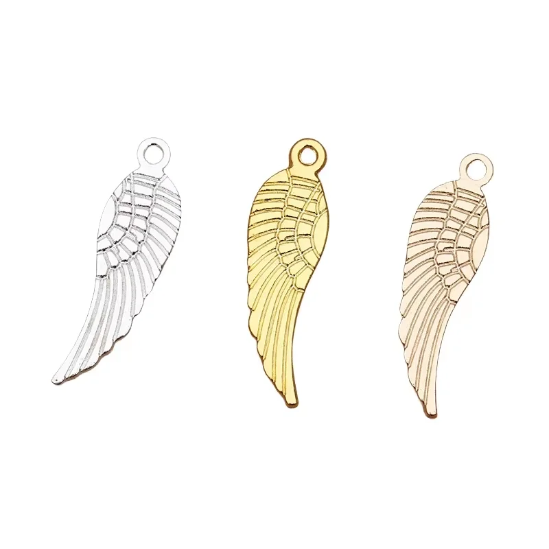 

BoYuTe (100 Pieces/Lot) 30*9mm Alloy Wing Pendant Materials DIY Hand Made Jewelry Accessories