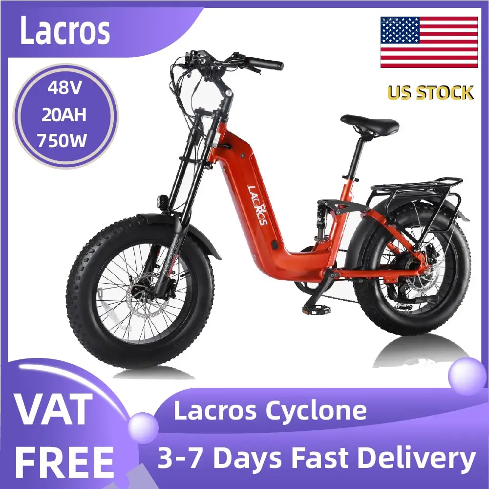 

Lacros Cyclone 750W city ebike，adult E-bike，48V20AH Electric Bike，20 Fat Tire E-Mountain bike