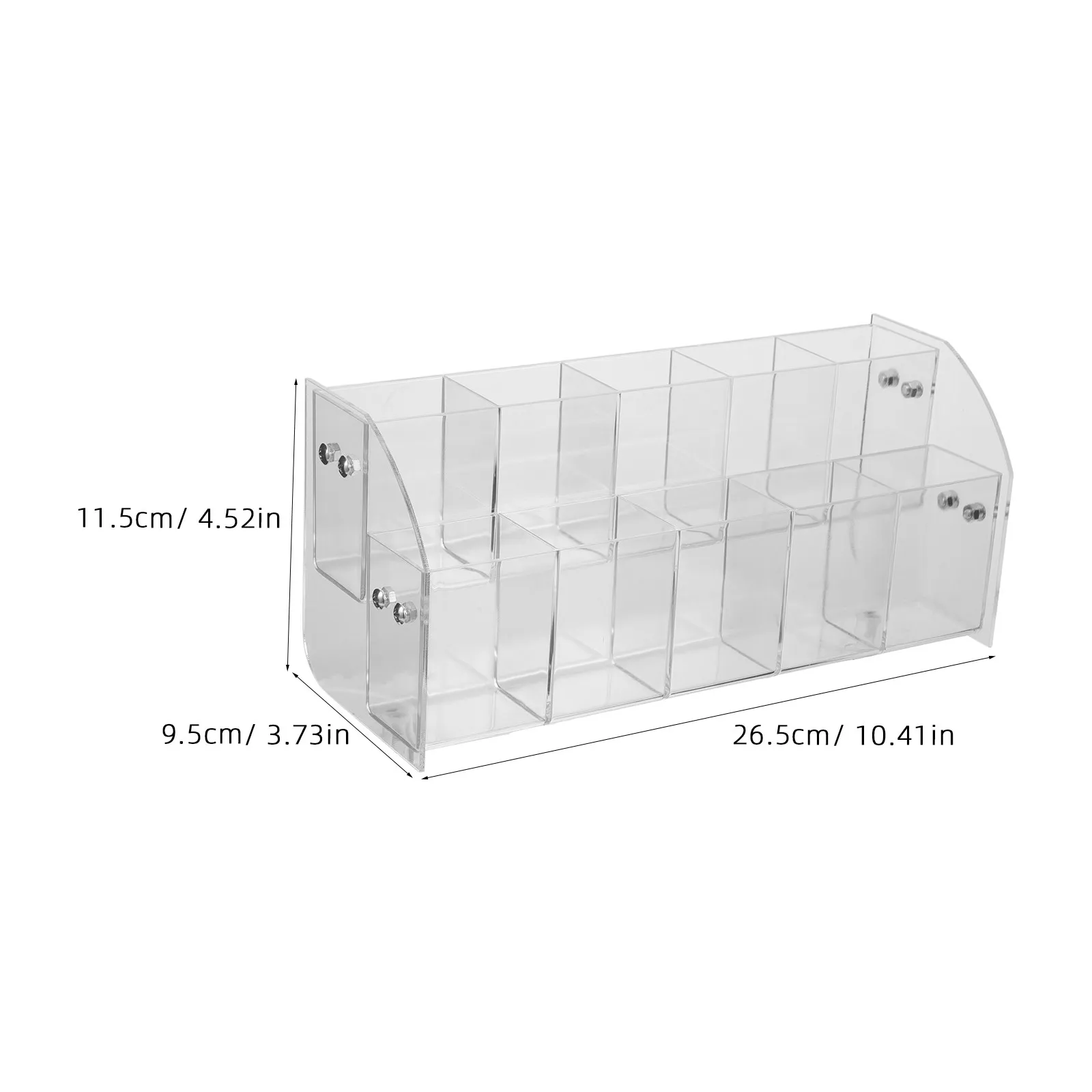 Clear Acrylic Pen Display Stand Tiered Organizer for Pens Pencils Markers Rulers Brushes Eyebrow Pencils Office Desk