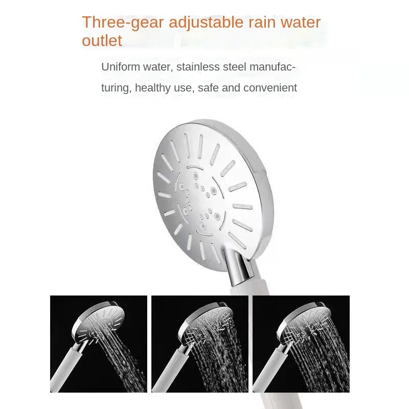 Abs chrome girassol handheld cabeça de chuveiro do banheiro poupança água sprinkler cabeça de chuveiro 3 tipos função água