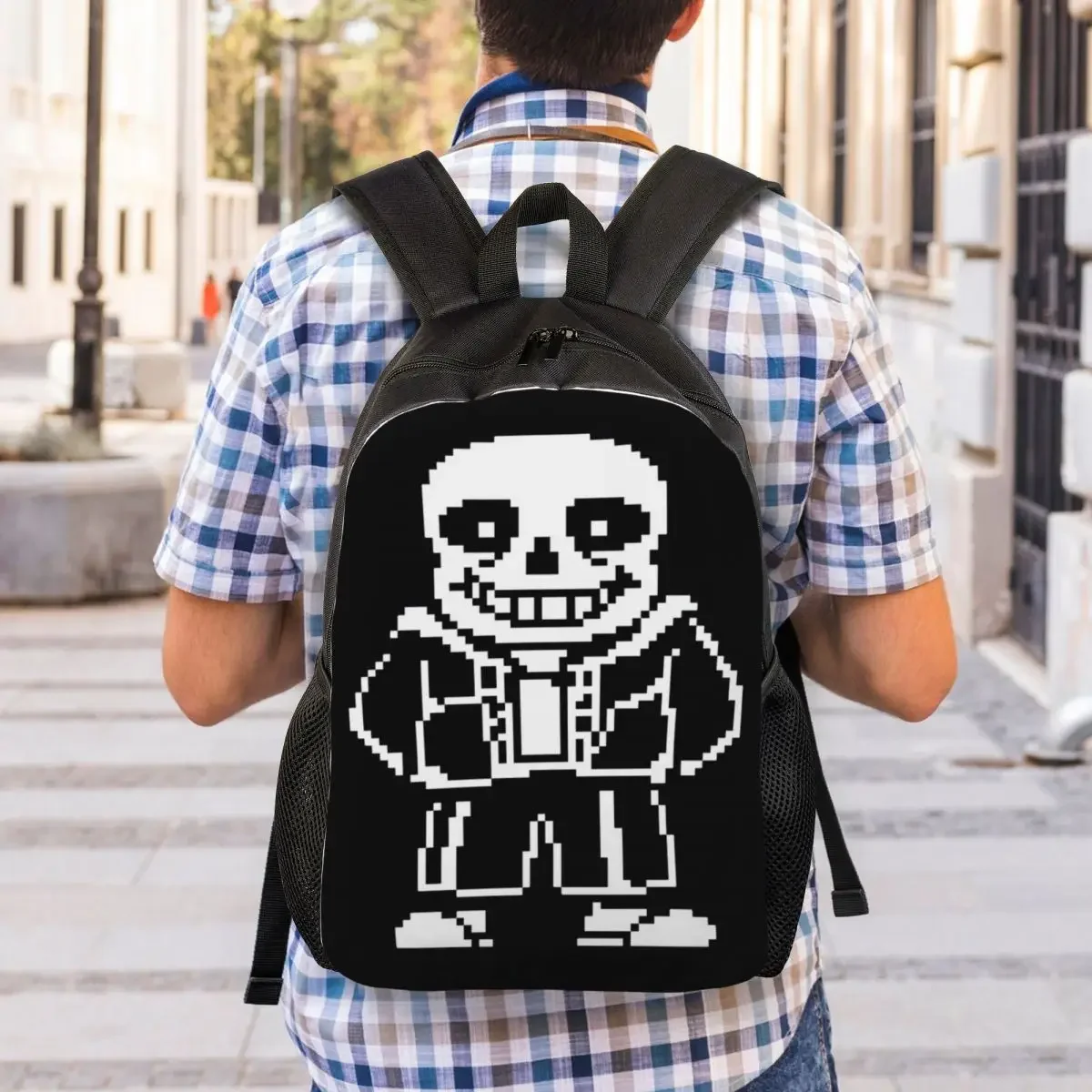 Custom 3D Print Sans Undertale Game Backpack for Girls Boys College School Travel Bags Men Women Bookbag Fits 15 Inch Laptop