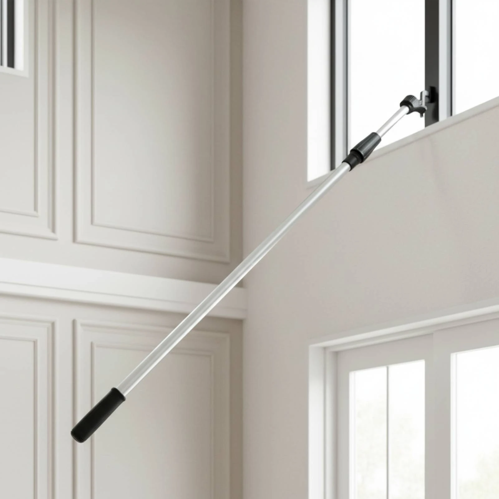 Window Opening Pole Long-Reach Window Pole with Clamp Head Anti-Slip Secure for Homeowners, High Openings, Skylights